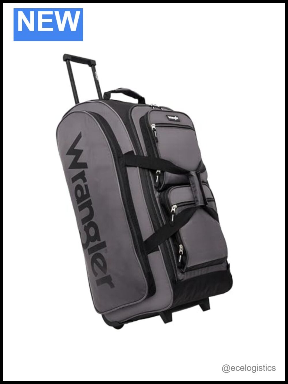 Wrangler Wesley Rolling Duffel Bag 30in Check-In Size Nylon Luggage